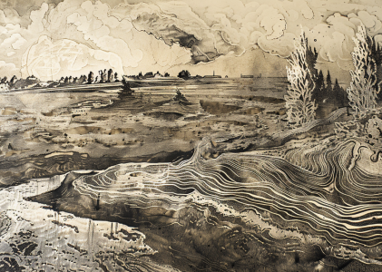Intaglio-kaiverrustekniikka tekoälykuvissa